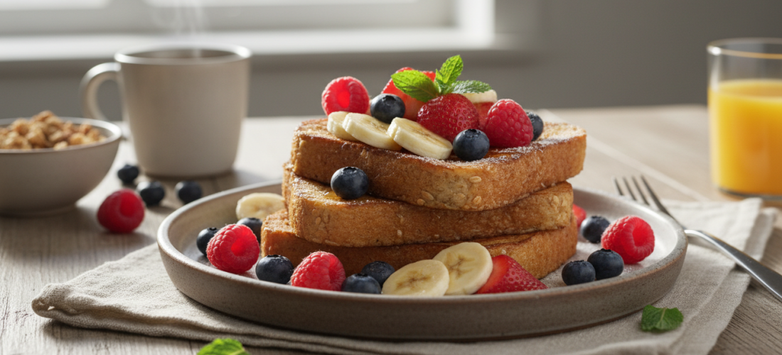 découvrez notre recette de pain perdu léger aux fruits frais, idéale pour un petit déjeuner détox et gourmand, alliant saveurs délicates et bienfaits nutritionnels.