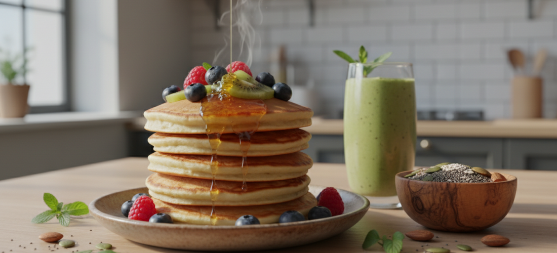 découvrez nos pancakes aériens, parfaits pour un petit déjeuner détox équilibré et énergisant. commencez votre journée en douceur avec une recette saine et savoureuse.