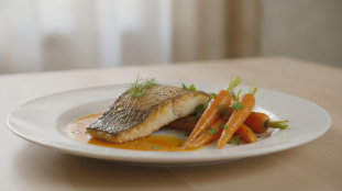 découvrez notre recette légère et savoureuse de pavé de truite à l’orange, accompagné de carottes glacées au miel, idéale pour un repas gourmand et équilibré.