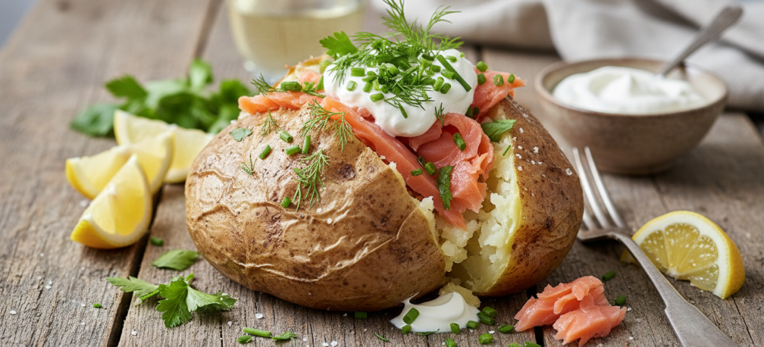 découvrez notre recette facile de pomme de terre farcie au saumon fumé, pour un cœur fondant et exquis qui ravira vos papilles à chaque bouchée.