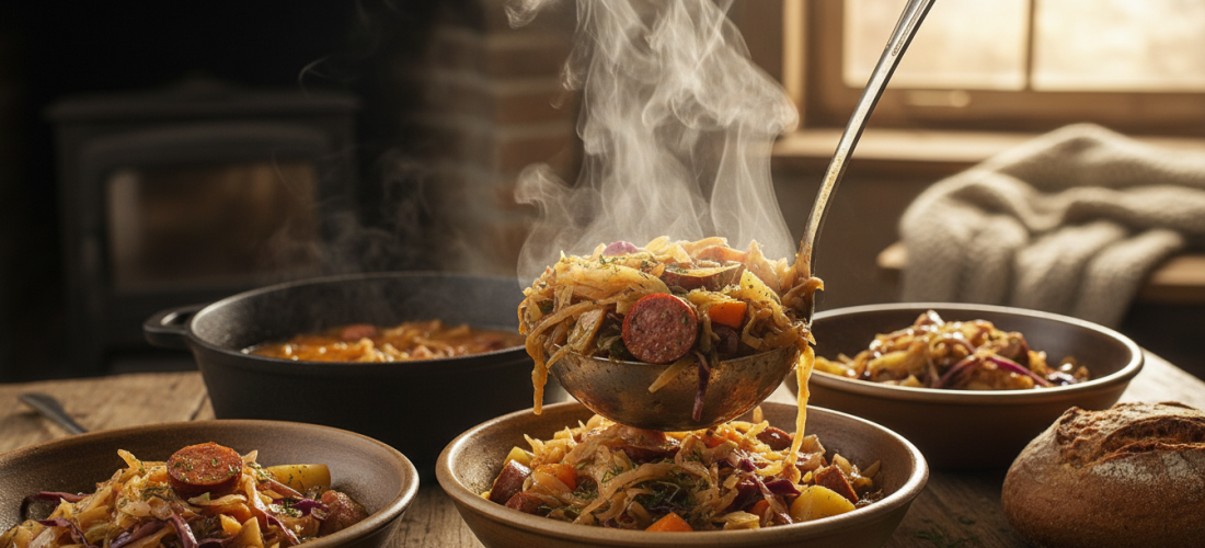 découvrez notre recette de potée de chou mijotée lentement, parfaite pour réchauffer vos soirées d'hiver glaciales avec un plat traditionnel et savoureux.