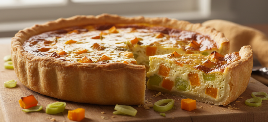 découvrez la quiche butternut-poireau, une délicieuse recette alliant fondant et croustillant, parfaite pour faire oublier la viande et régaler vos papilles.