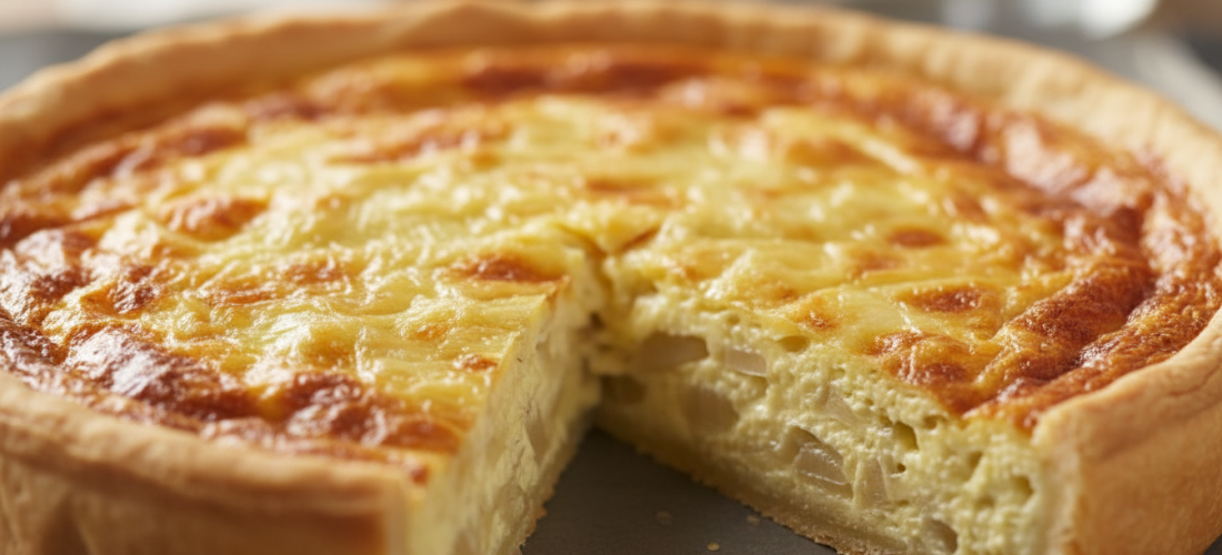 découvrez la recette facile et délicieuse de la quiche croustillante aux oignons et fromage, une préparation crémeuse et savoureuse qui séduira toute la famille à l'heure du dîner.