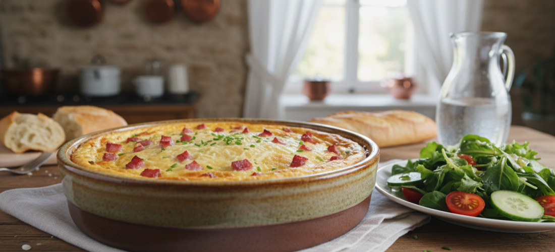 découvrez une recette facile et saine de quiche sans gluten jambon-gruyère sans pâte, légère et savoureuse, parfaite pour un repas gourmand et équilibré.