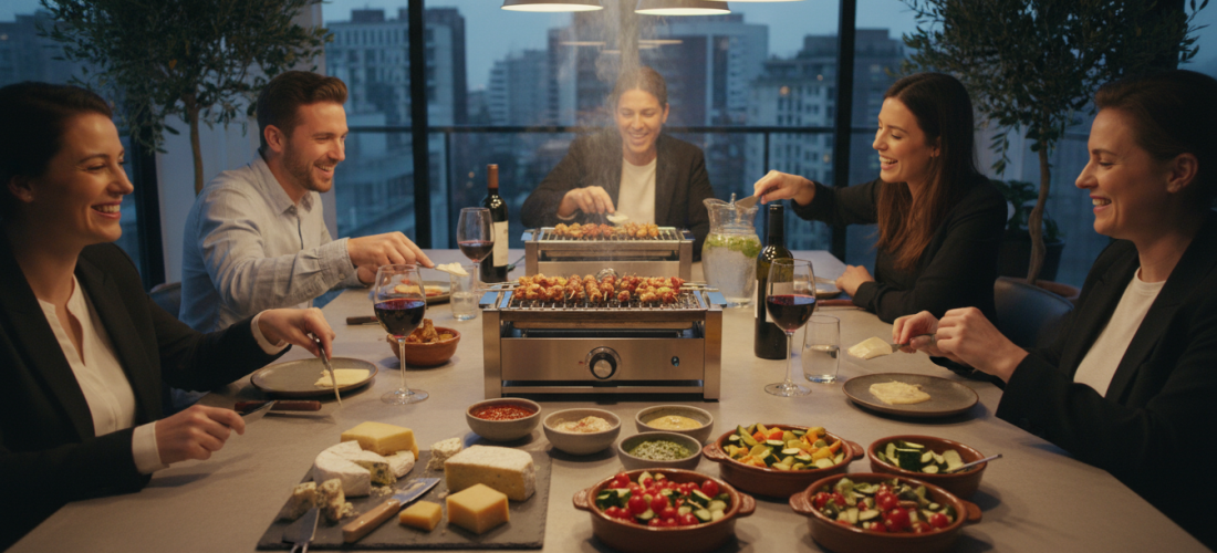 découvrez notre raclette revisitée en trio yakitori, un mélange audacieux de saveurs japonaises et savoyardes pour un repas convivial et surprenant.