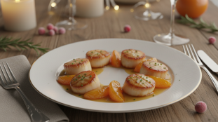 découvrez la recette gourmande de saint-jacques aux clémentines, une entrée de fête raffinée et savoureuse pour émerveiller vos invités.