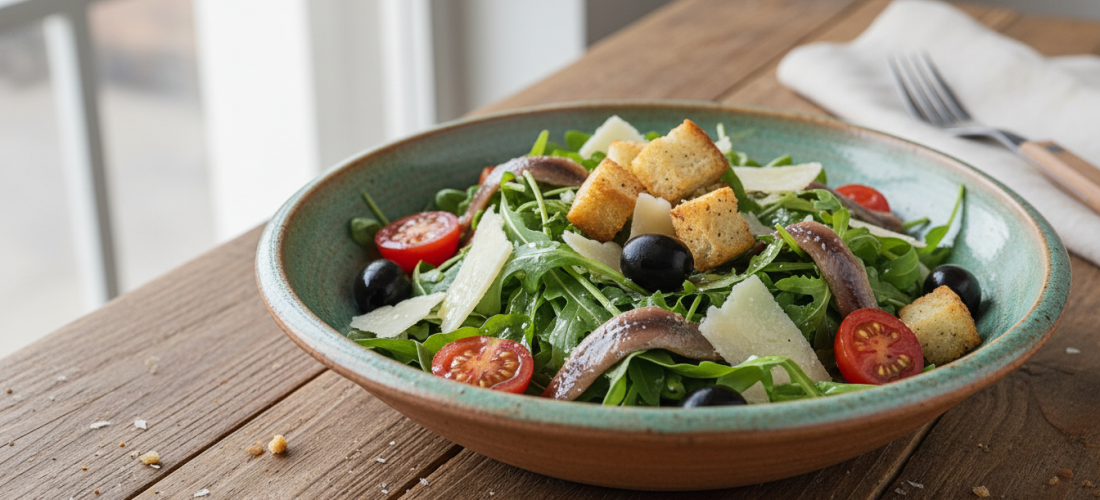 découvrez comment une salade composée apporte une touche fraîche et originale pour accompagner votre pizza au parmesan, alliant saveurs et légèreté.