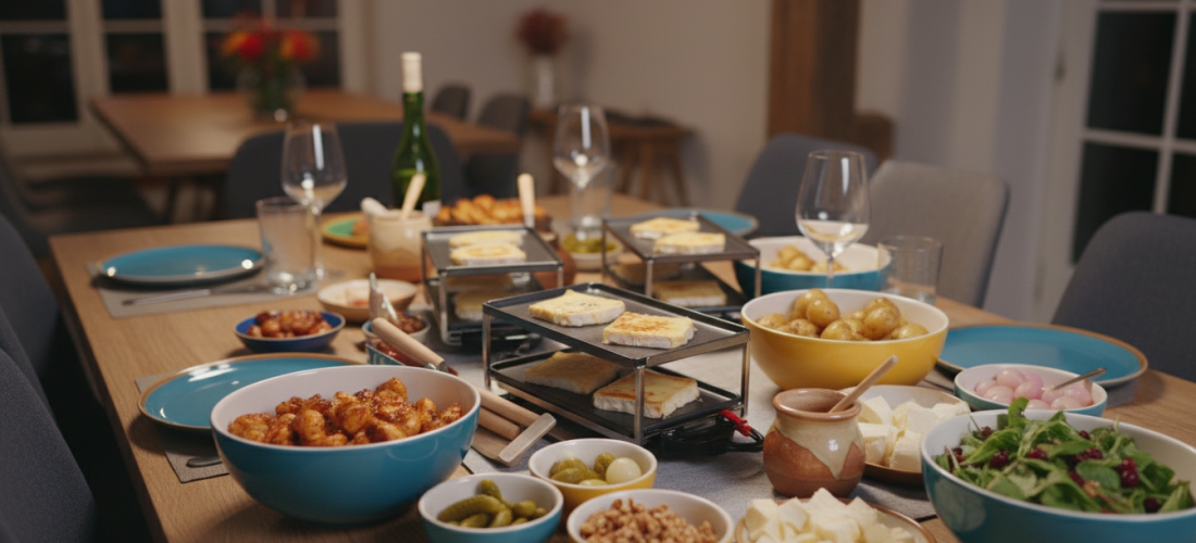 découvrez une recette originale de raclette au chèvre, poulet et miel, alliant douceur et gourmandise pour un repas savoureux et convivial.