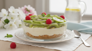 découvrez un dessert fruité et sans cuisson alliant le croquant du kiwi à une crème veloutée, une douceur qui ravira tous les gourmands en quête de fraîcheur et de simplicité.