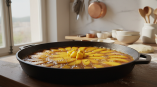 découvrez notre recette légère de tarte tatin à la mangue, une douceur exotique et gourmande à savourer sans culpabilité.