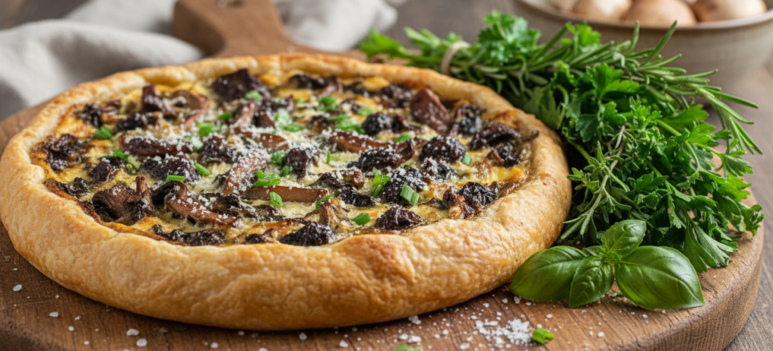 découvrez la recette de la tarte croustillante aux champignons et ricotta, un plat parfumé et réconfortant parfait pour réchauffer vos repas d’hiver.