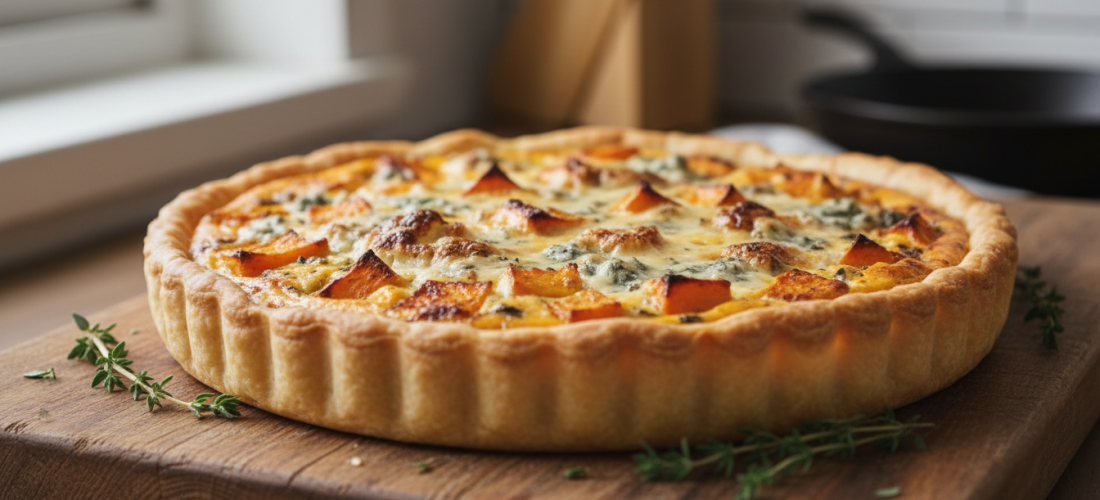 découvrez notre recette facile de tarte gourmande au fromage bleu et patates douces, un mélange savoureux parfait pour un repas réconfortant et original.