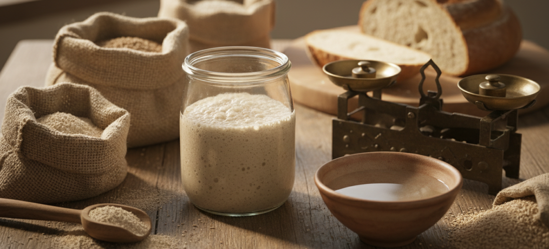 découvrez le secret ancestral du levain maison : un mélange simple de farine et d'eau qui métamorphose le goût du pain pour des saveurs uniques et authentiques.