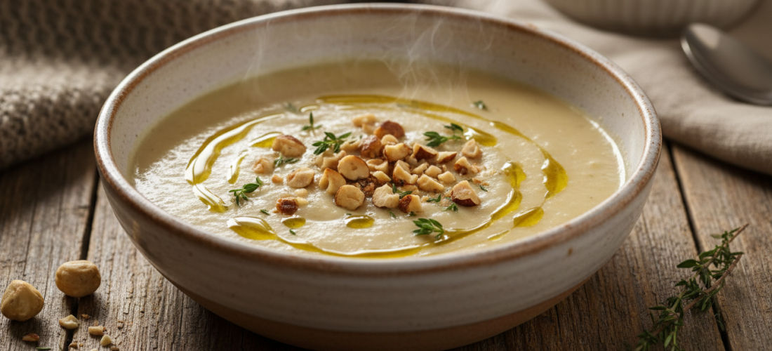 découvrez notre recette de velouté onctueux de topinambours, une soupe réconfortante idéale pour réchauffer vos soirées d'hiver avec douceur et convivialité.