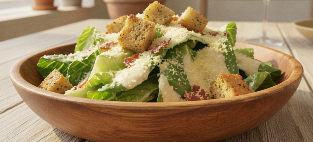 découvrez notre salade césar réinventée avec une touche de fromage frais pour une fraîcheur et un goût inédits, parfaits pour vos repas estivaux.