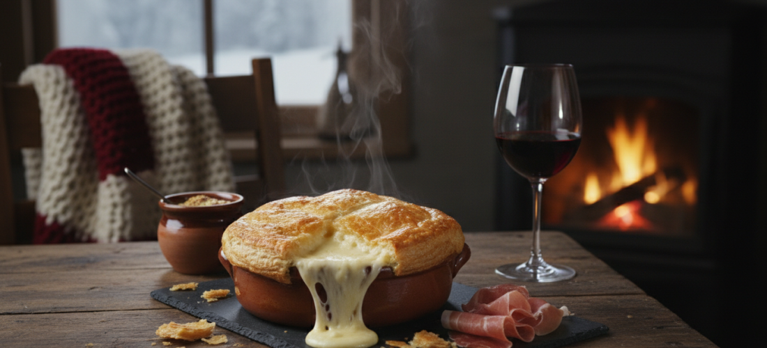 découvrez une recette hivernale réconfortante alliant une pâte croustillante, du fromage fondant et du jambon cru, pour un plat savoureux qui surprendra vos convives.
