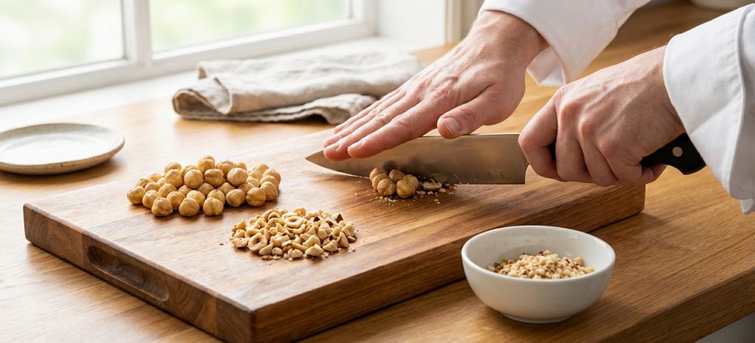 Concasser noisettes avec une assiette plate pour un broyage efficace et sans désordre