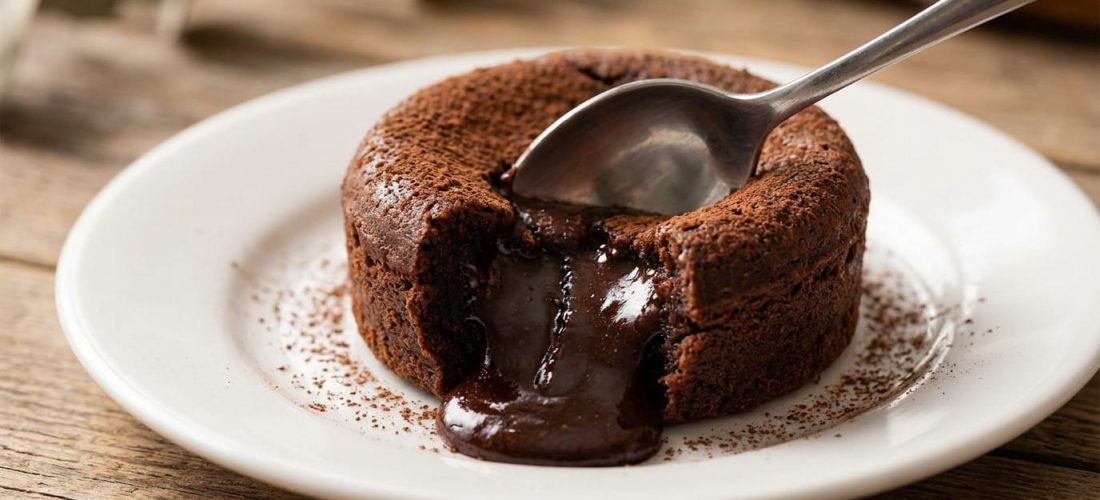 Fondant chocolat sans œuf, dessert express au cacao, sans ingrédients complexes
