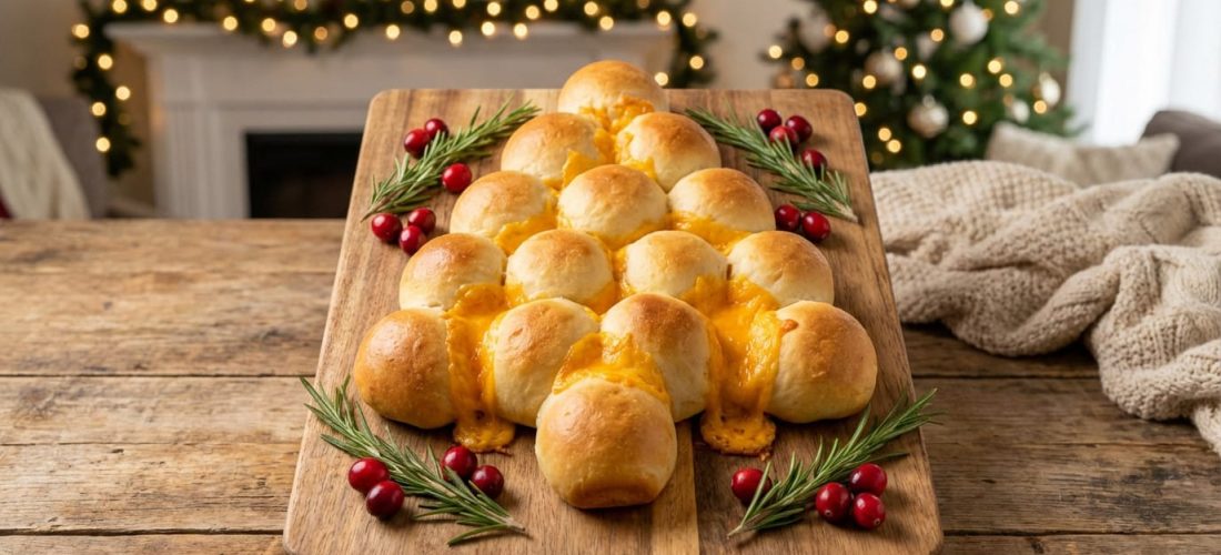 Recette sapin de Noël au cheddar, apéritif festif à partager