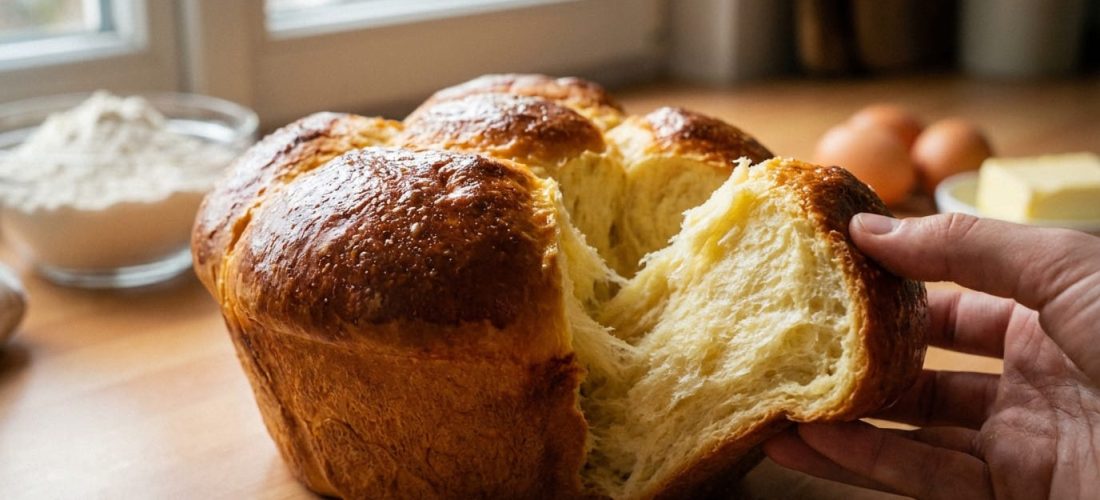 golden-brioche-hand-pulling-apart-fluffy-homemade-bread
